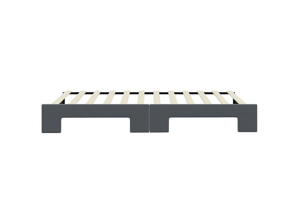 Divano Letto con Letto Estraibile Grigio Scuro 100x200 Velluto