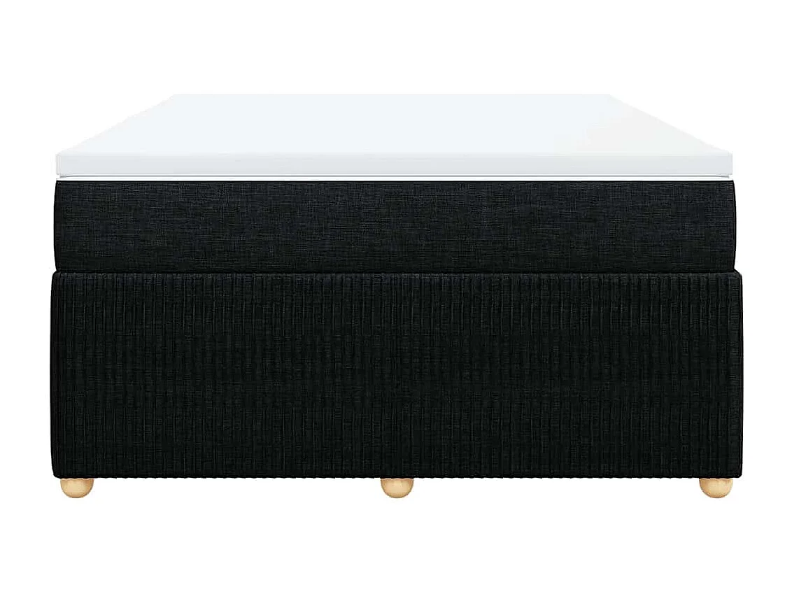 Boxspringbett mit Matratze Schwarz 140x190 cm Stoff