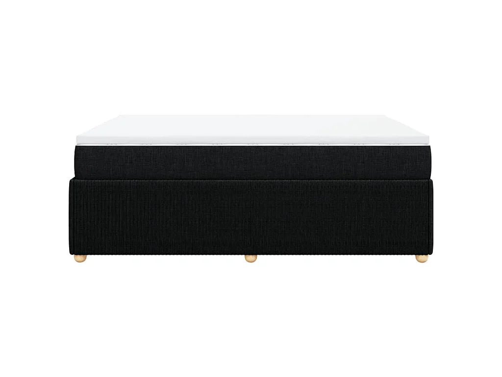 Sommier à lattes de lit avec matelas Noir 140x190 cm Tissu
