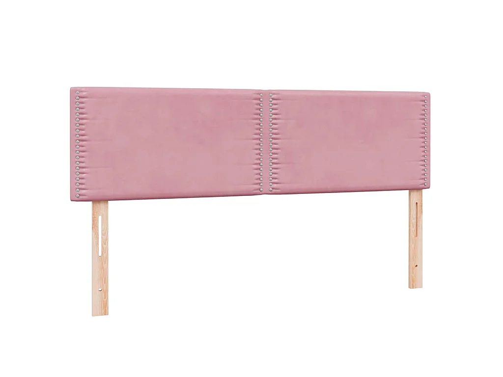 Boxspring met matras fluweel roze 160x210 cm