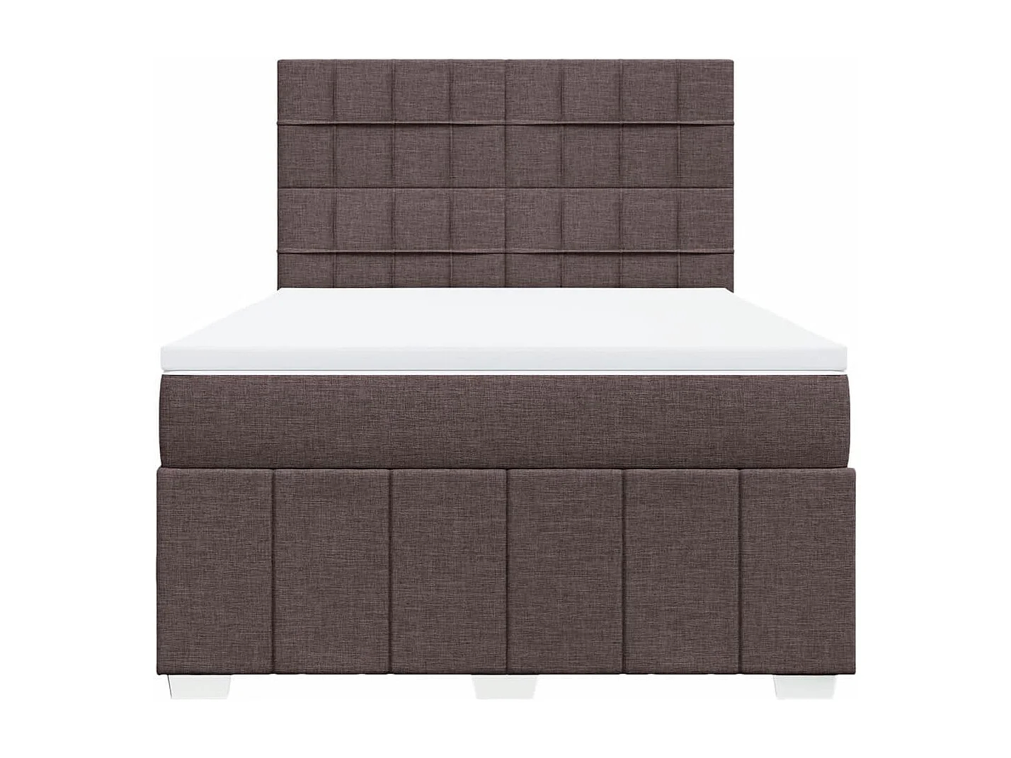 Sommier à lattes de lit avec matelas Marron foncé 160x200 cm