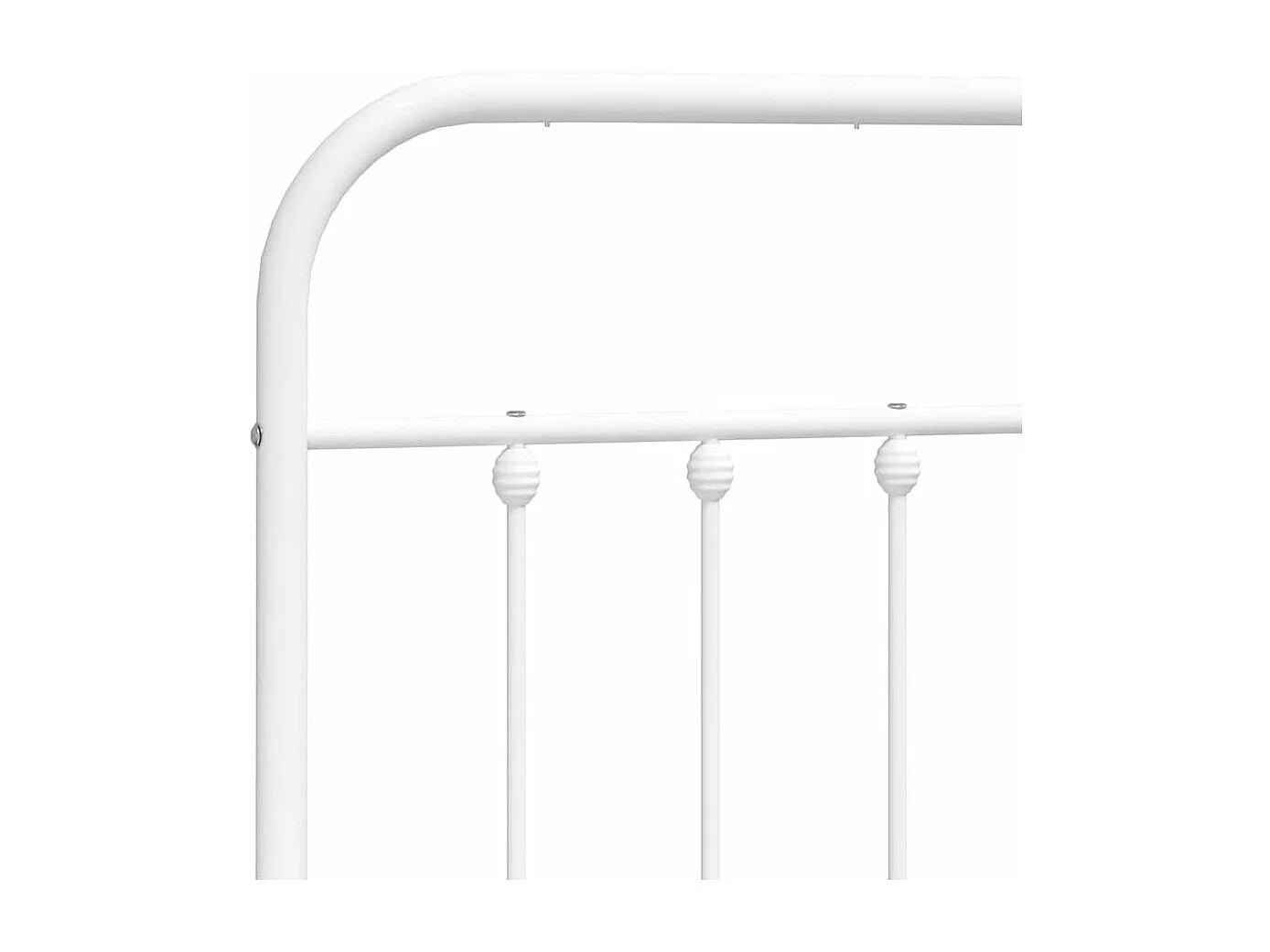 Cadre de lit métal sans matelas et pied de lit blanc 140x200 cm