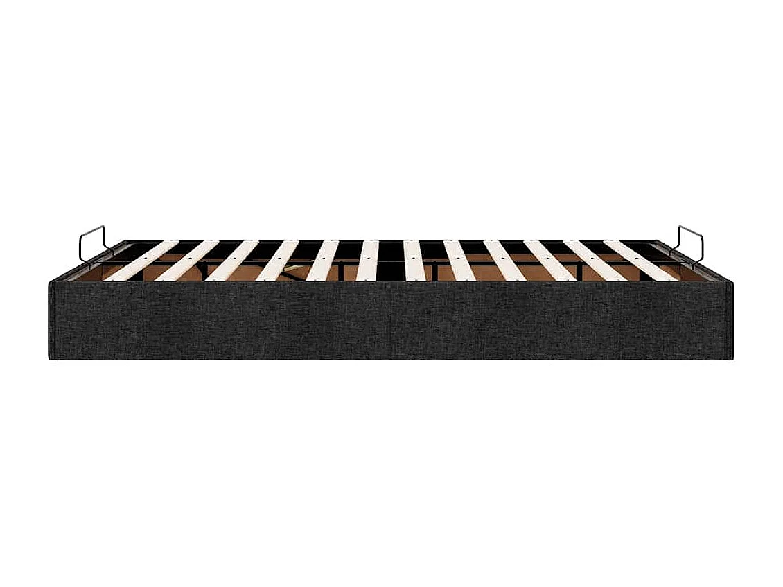 Estrutura de cama otomana sem colchão 140x200 cm tecido preto