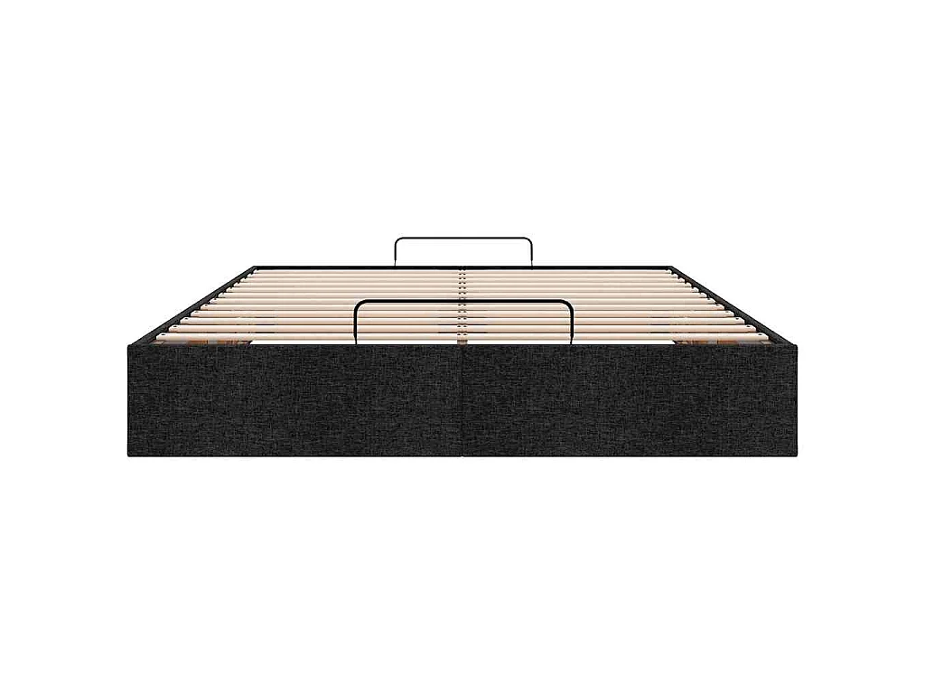 Estructura cama otomana sin colchón tela negro 140x200cm