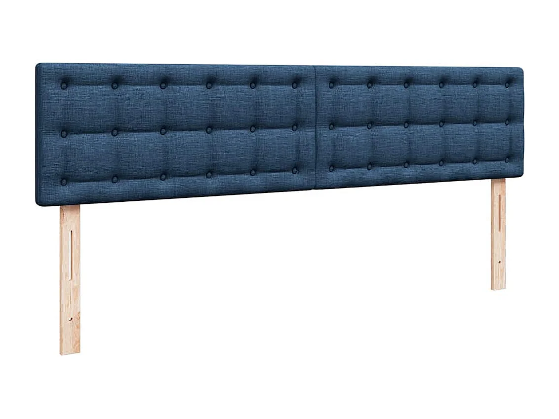 Lit ottoman avec matelas et LED bleu 180x200cm tissu