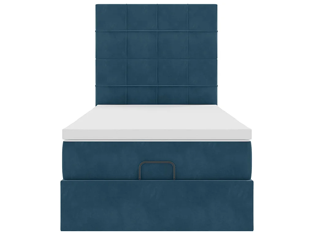 Struttura Letto Pouf con Materassi 100x200 cm Velluto