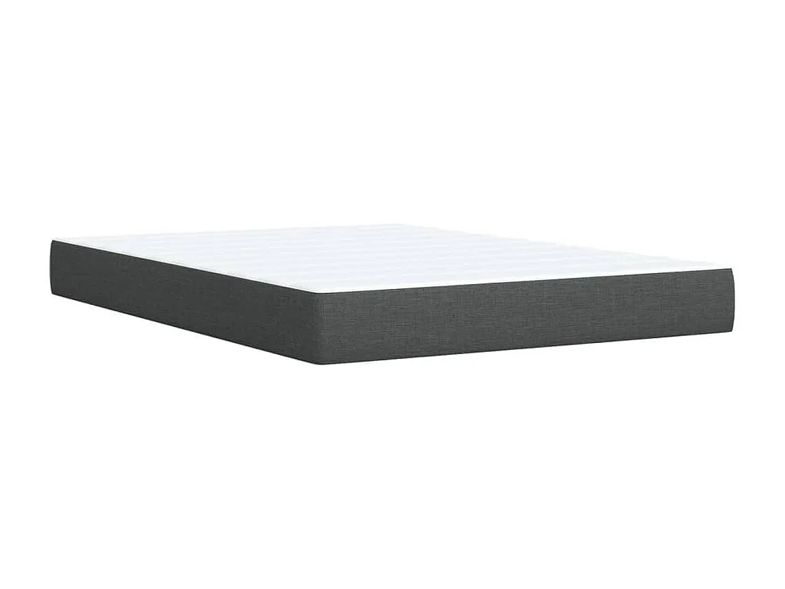 Boxspringbett mit Matratze Dunkelgrau 140x190 cm Stoff
