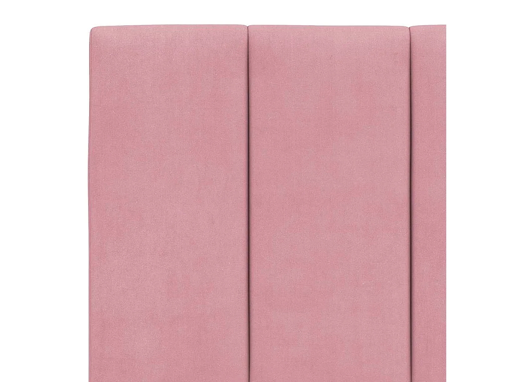 Cadre de lit sans matelas Hanko rose 160x200 cm velours