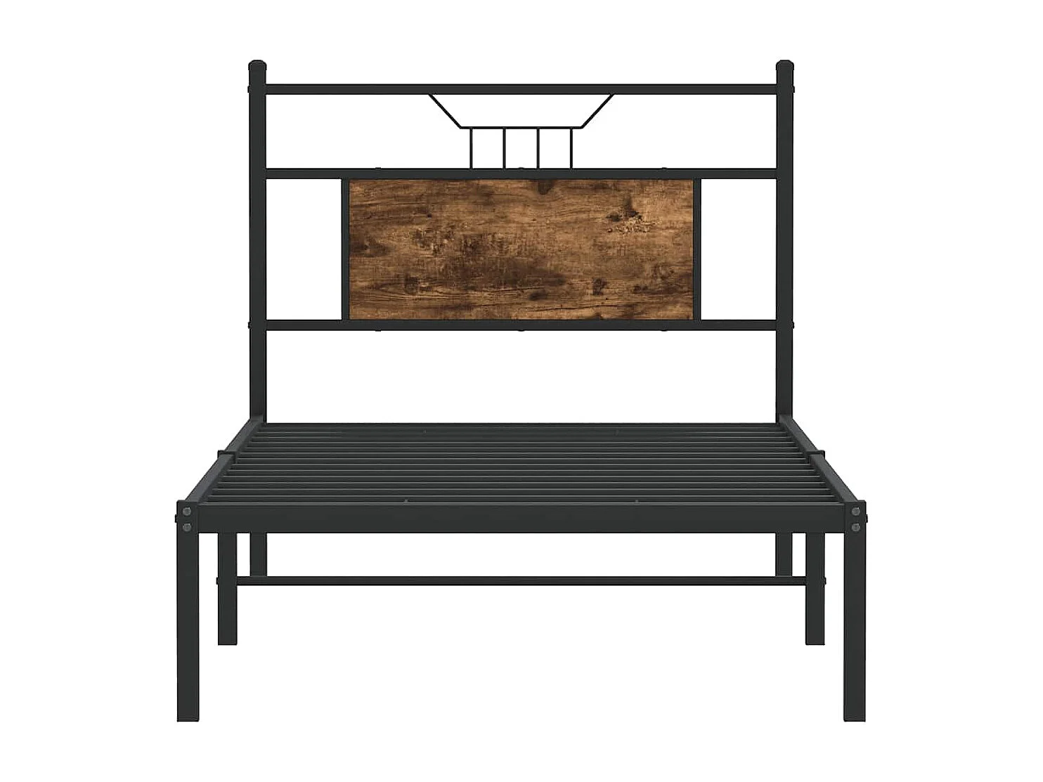 Estrutura cama s/ colchão derivados de madeira carvalho fumado