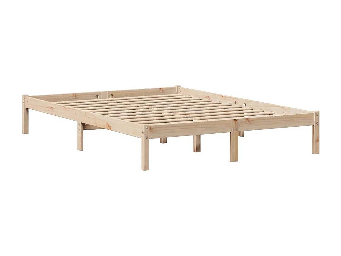 Cadre de lit sans matelas 160x200 cm bois massif de pin