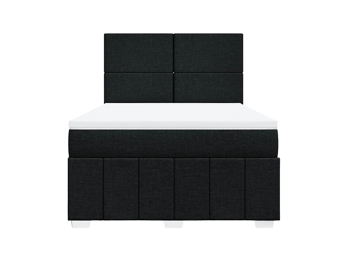 Boxspringbett mit Matratze Schwarz 160x200 cm Stoff