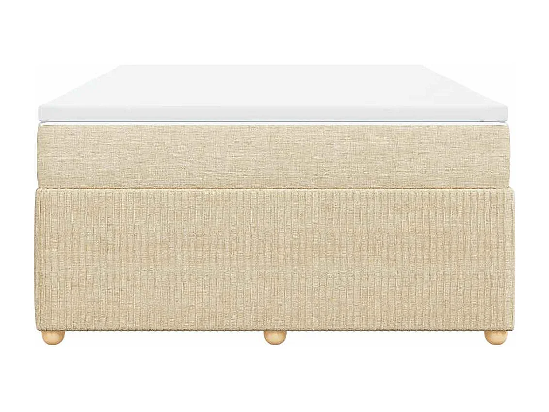 Cama com molas/colchão 140x190 cm tecido cor creme