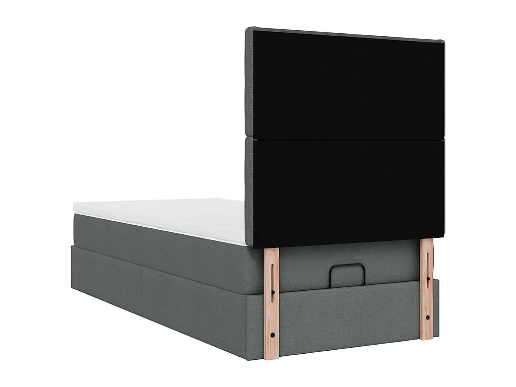 Struttura Letto Pouf con Materasso 90x190 cm in Tessuto