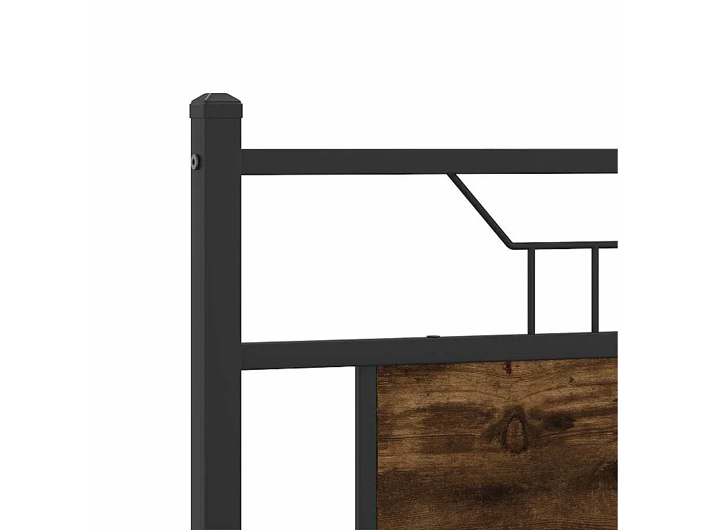 Cadre de lit sans matelas chêne fumé 140x190 cm bois ingénierie