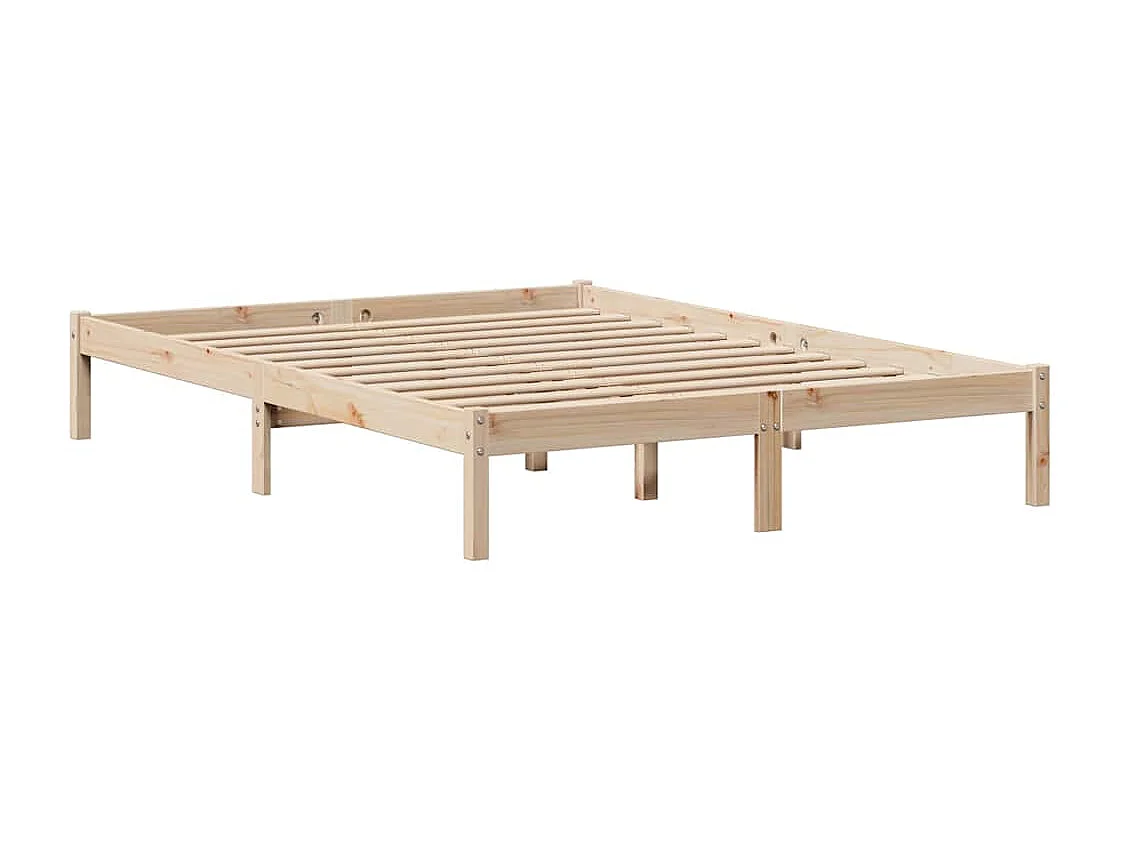 Cadre de lit sans matelas 140x190 cm bois de pin massif