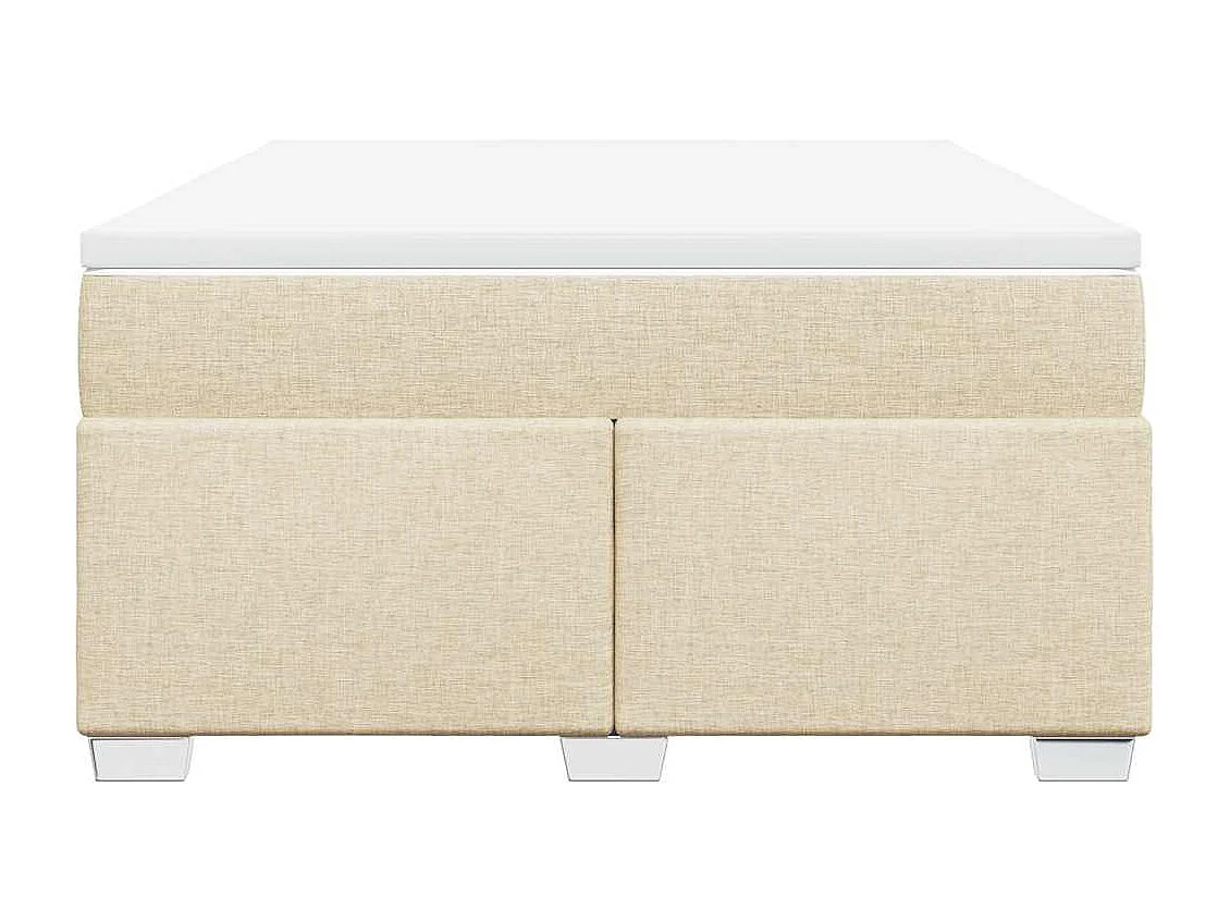 Cama com molas/colchão 140x190 cm tecido cor creme