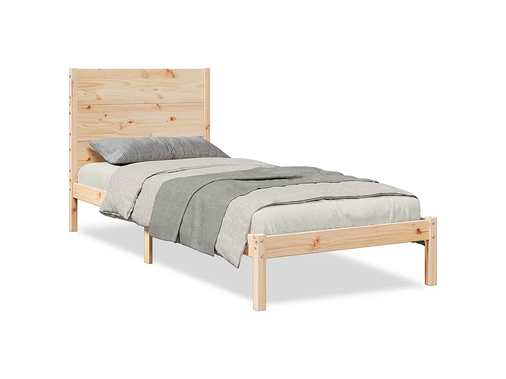Cadre de lit extra long sans matelas 90x220 cm bois massif