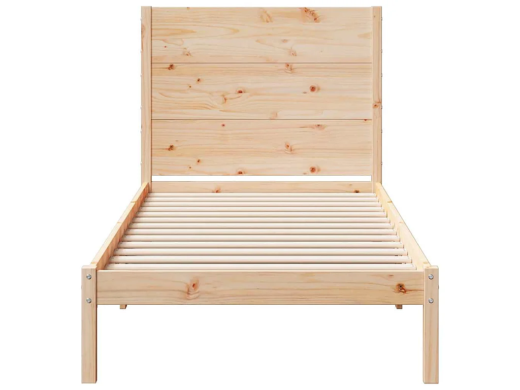 Cadre de lit extra long sans matelas 90x220 cm bois massif