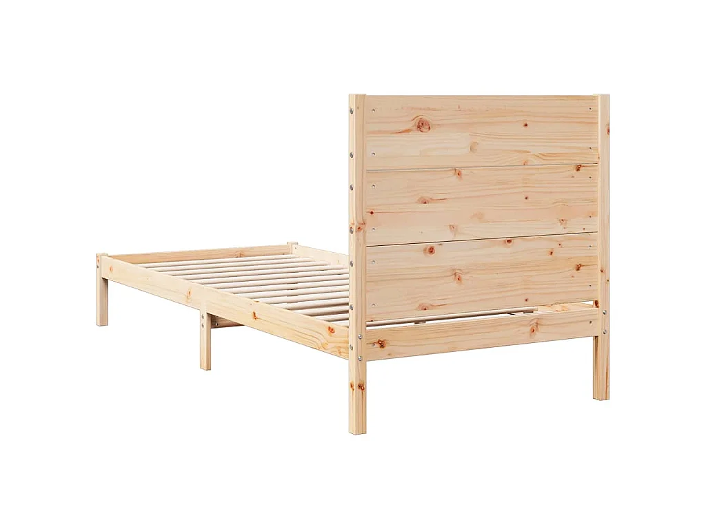 Cadre de lit extra long sans matelas 90x220 cm bois massif