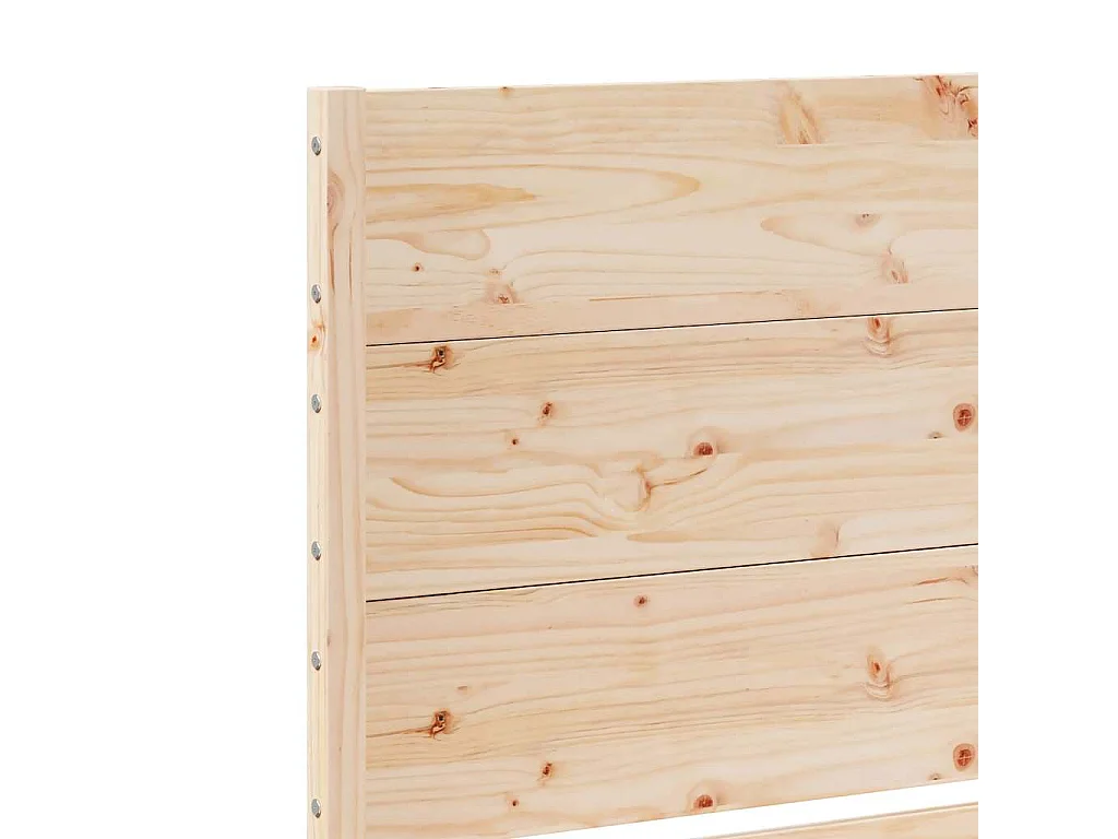 Cadre de lit extra long sans matelas 90x220 cm bois massif