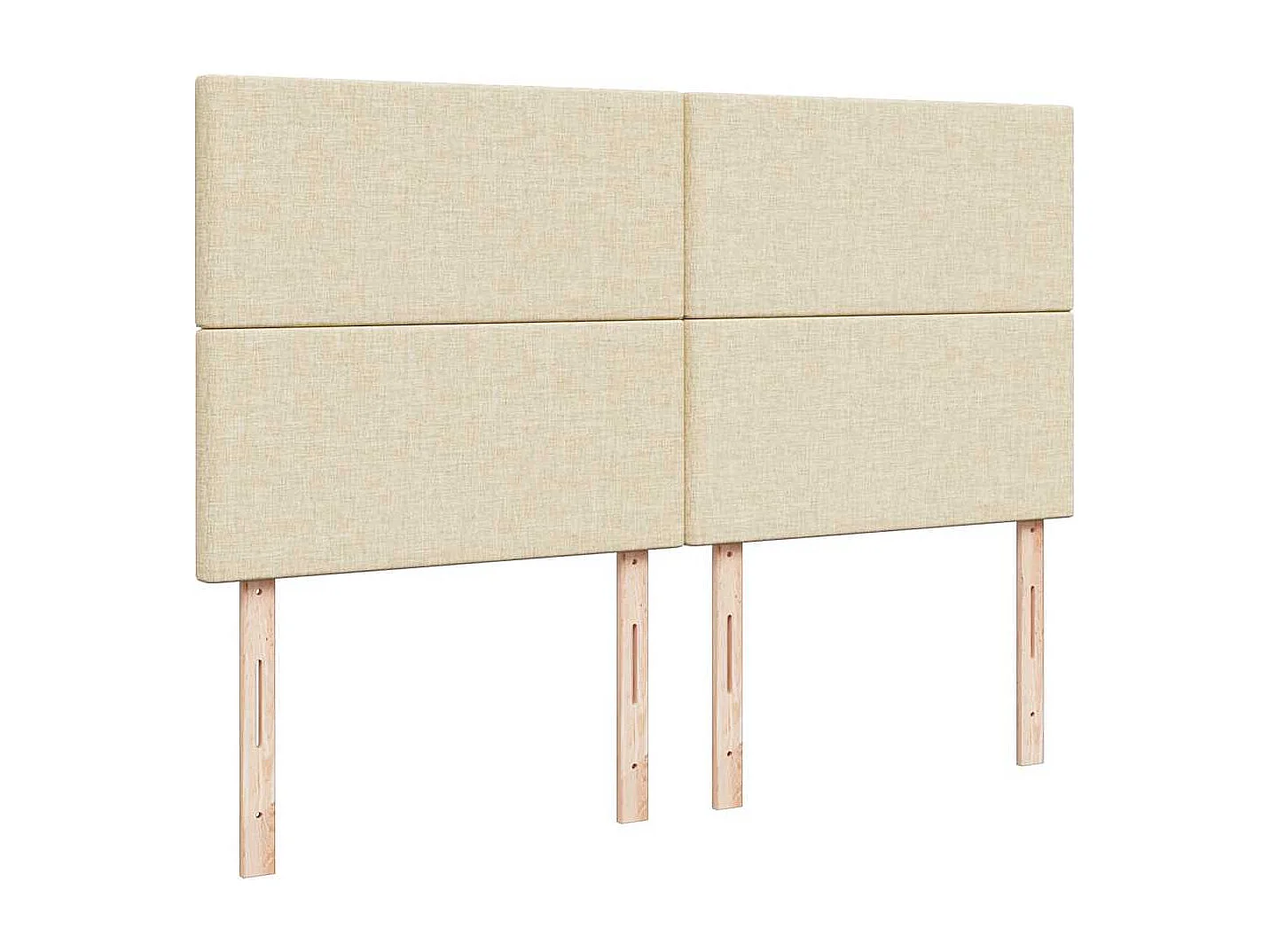 Cadre de lit ottoman avec matelas crème 160x200 cm tissu