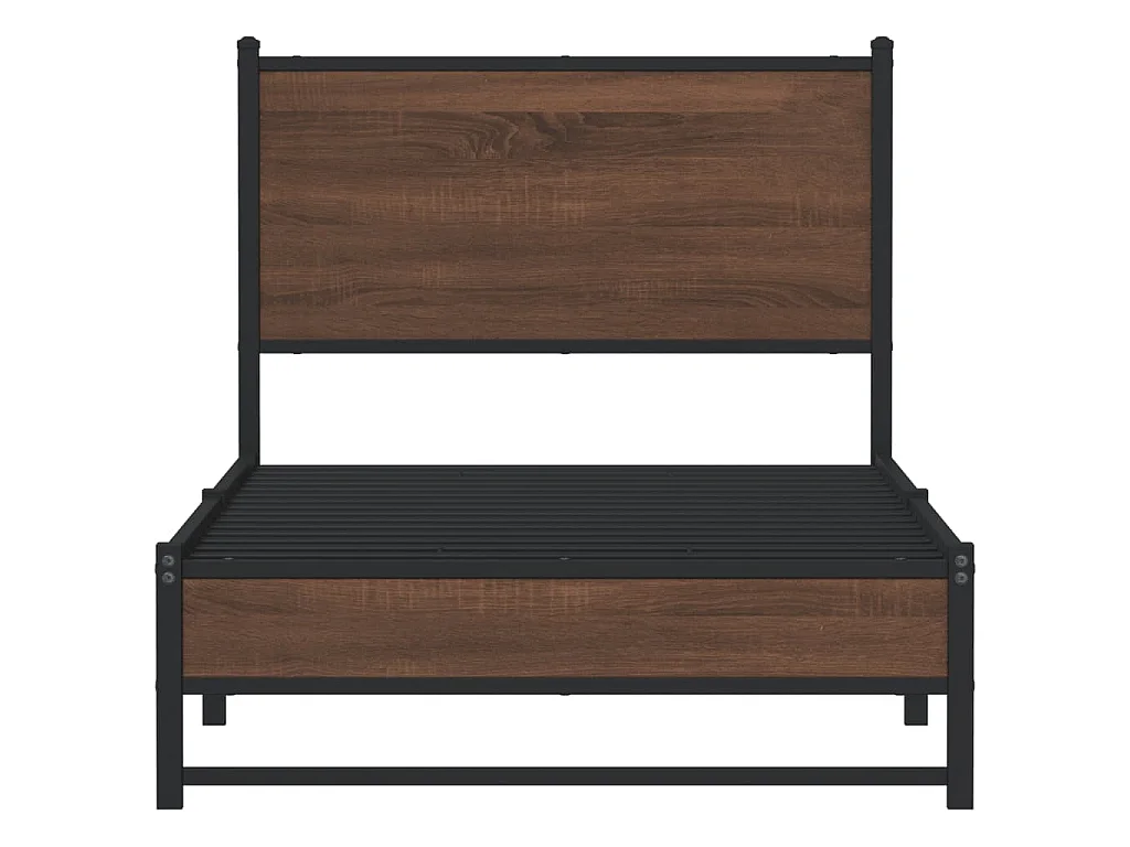 Giroletto senza Materasso in Metallo Rovere Marrone 90x190 cm