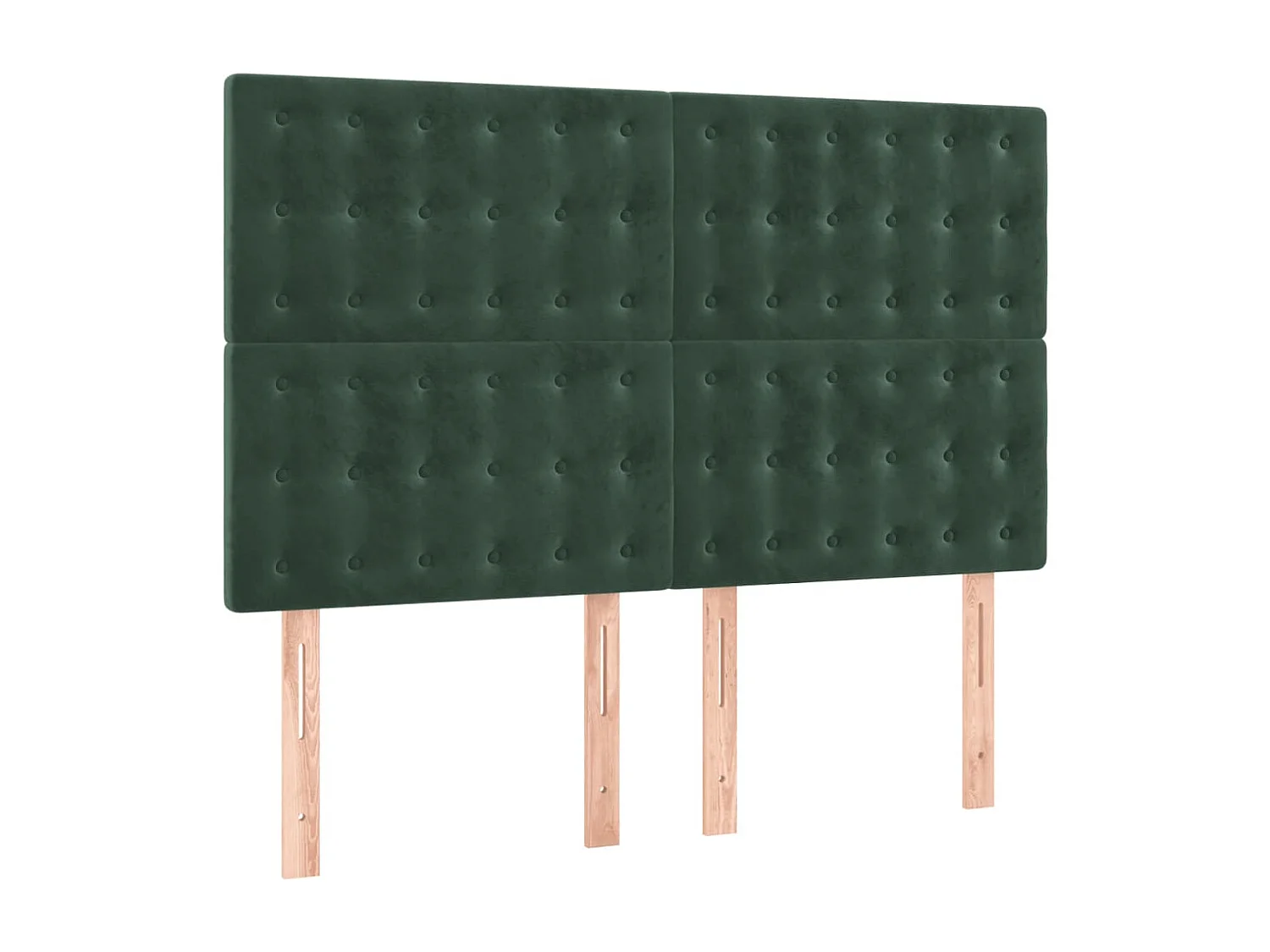 Cama com molas/colchão 140x200 cm veludo verde-escuro