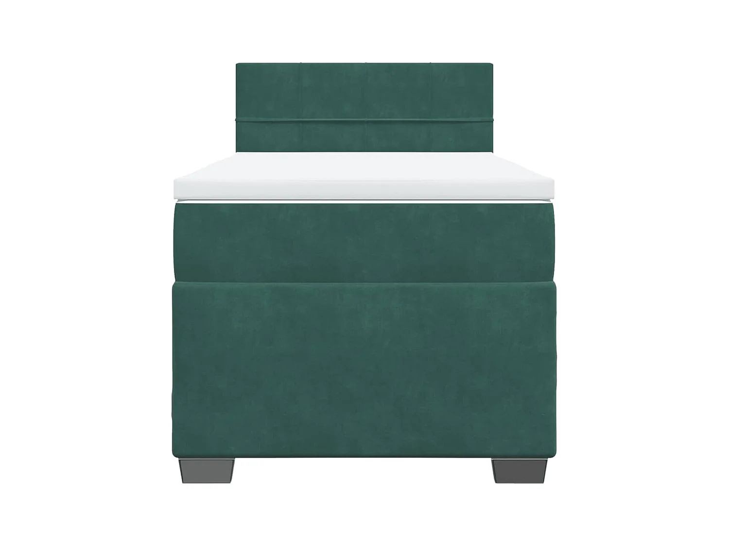 Sommier à lattes de lit avec matelas Vert foncé 90x200 cm