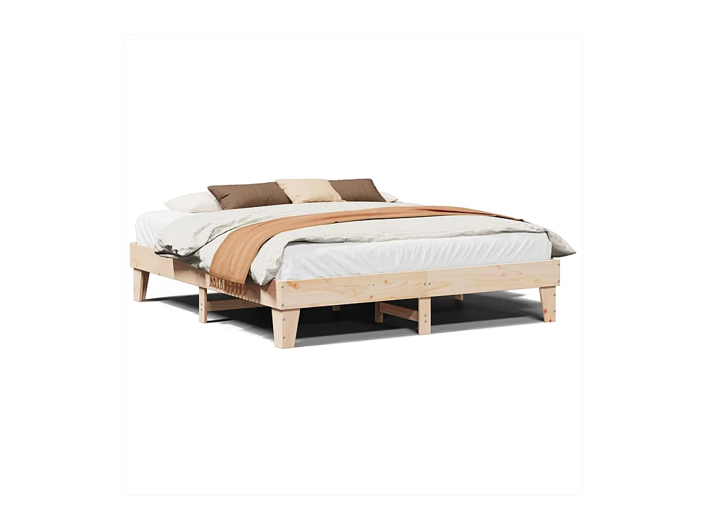 Cadre de lit sans matelas 180x200 cm bois massif de pin