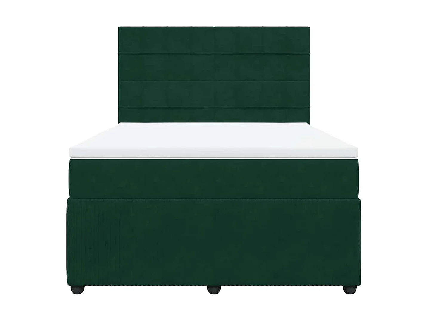 Giroletto a Molle con Materasso Verde Scuro 140x190 cm Velluto