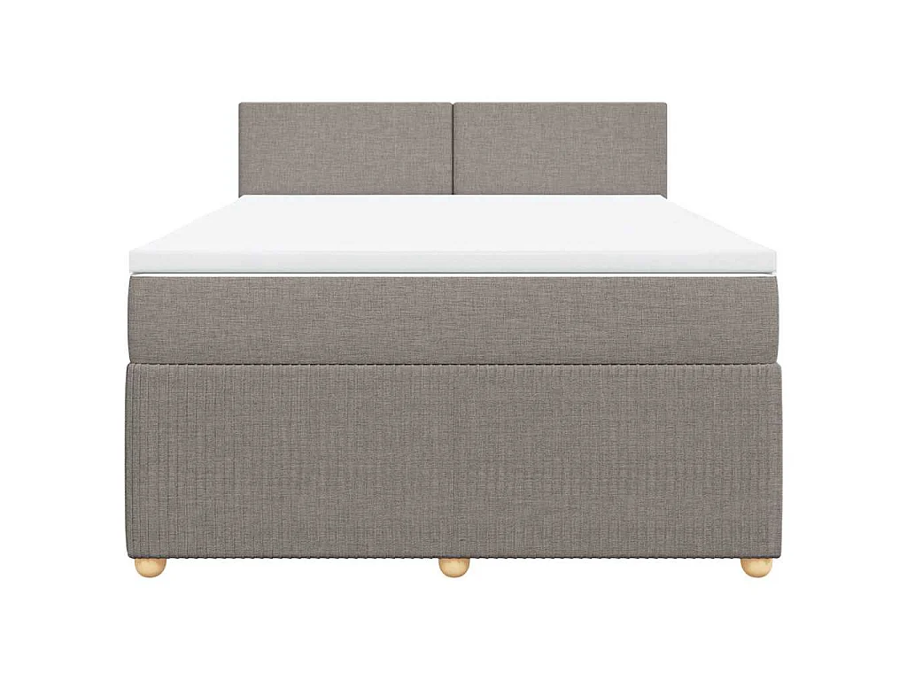 Boxspringbett mit Matratze Taupe 140x190 cm Stoff