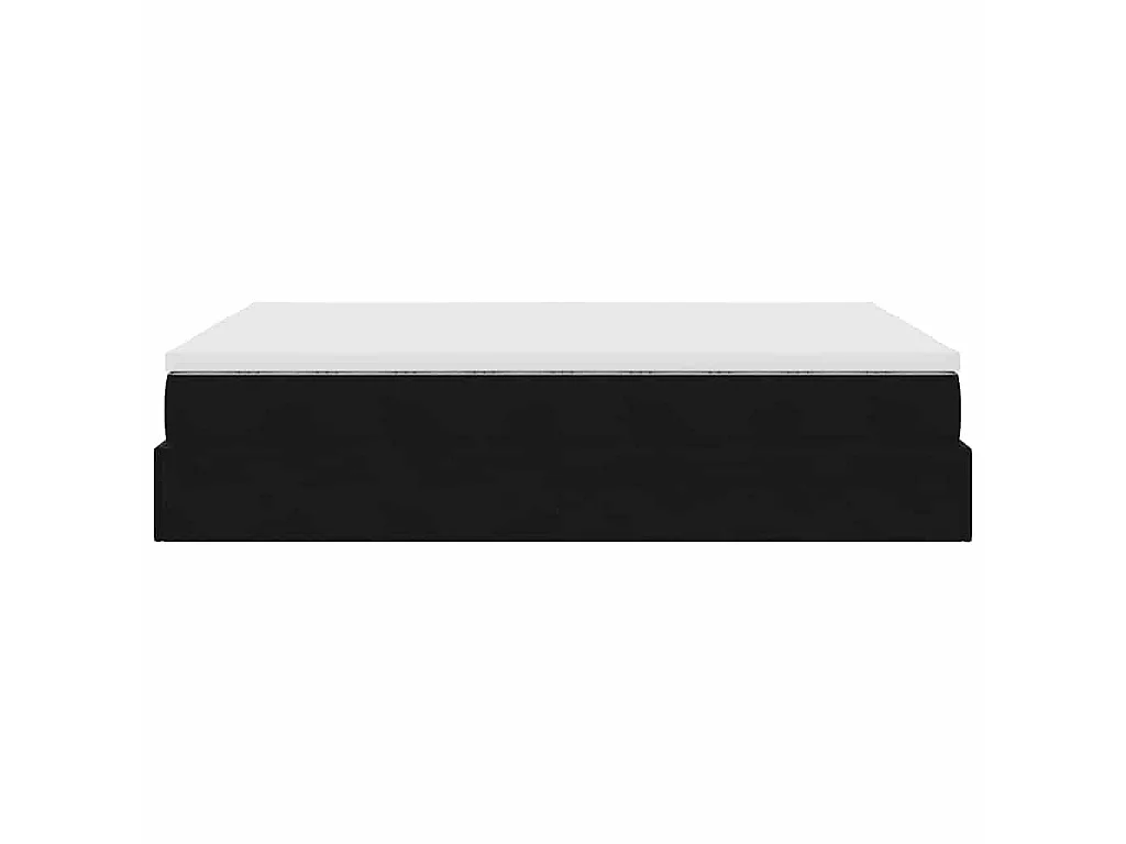 Ottoman bed met matras 140x200cm fluweel zwart