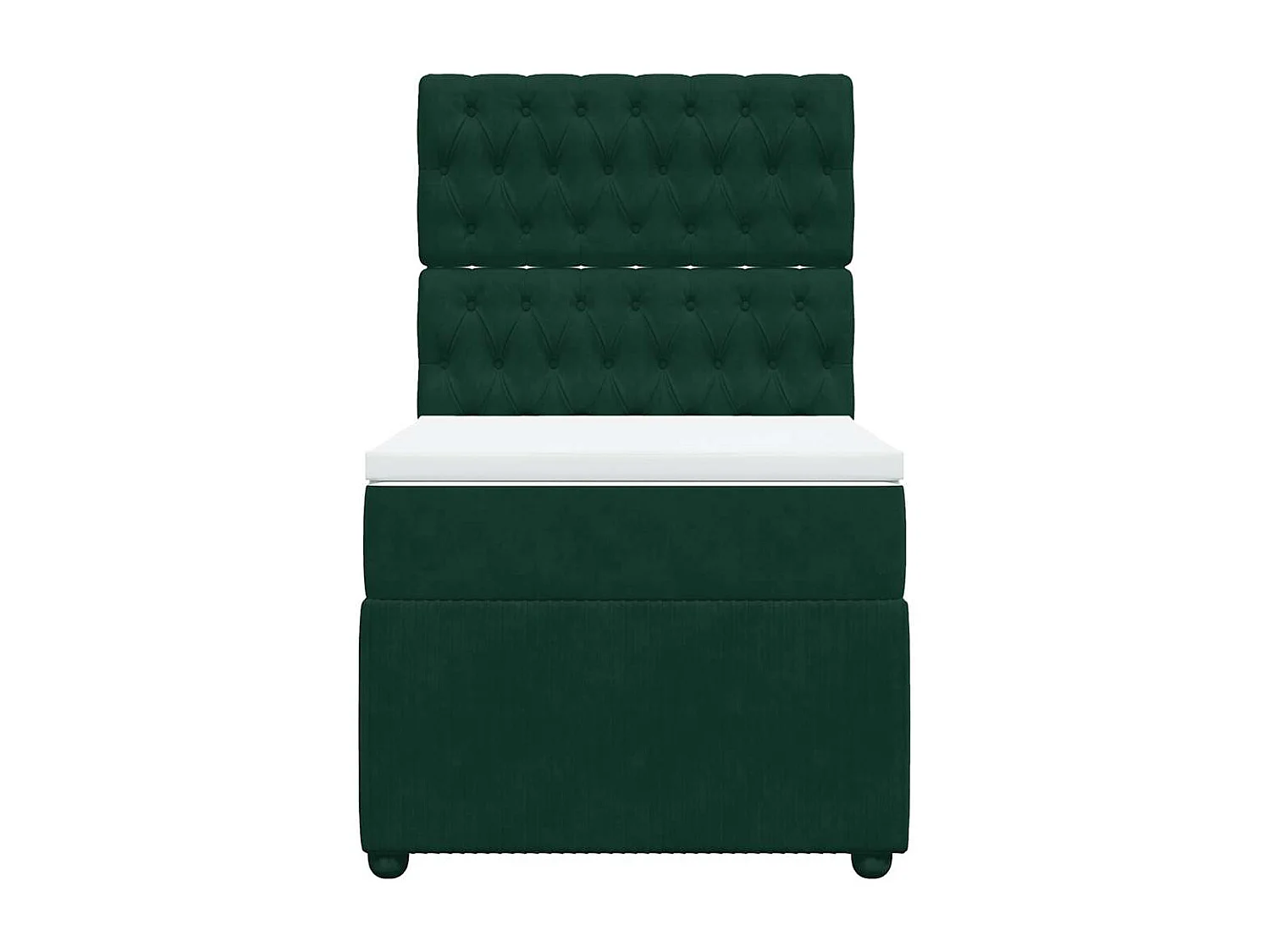 Sommier à lattes de lit avec matelas Vert foncé 90x200 cm