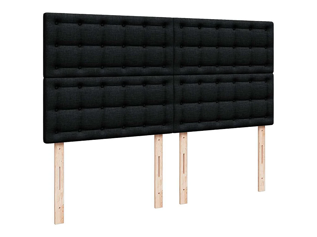Boxspringbett mit Matratze Schwarz 180x200 cm Stoff