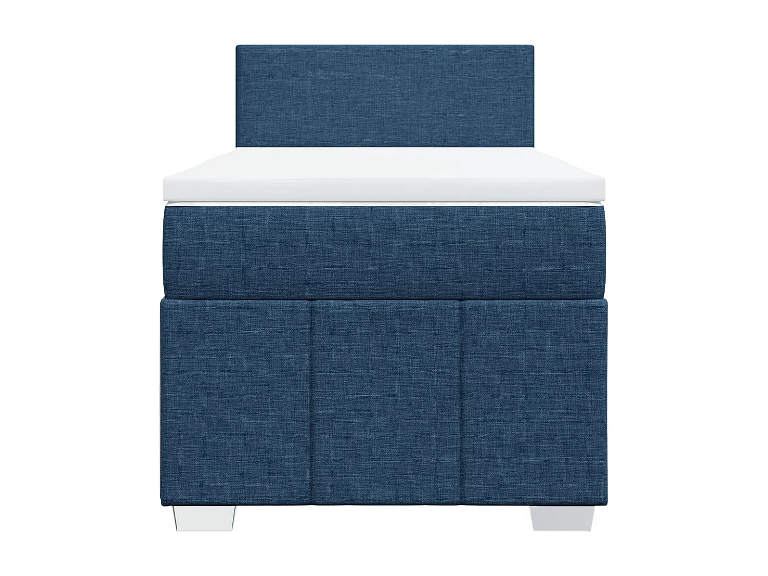 Sommier à lattes de lit avec matelas Bleu 90x200 cm Tissu