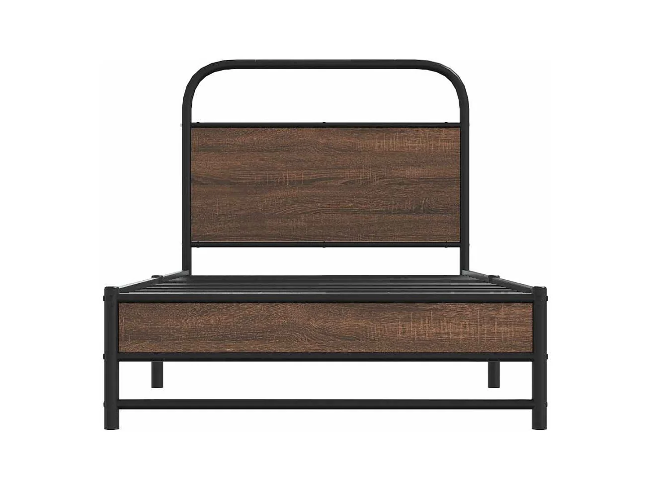 Bettgestell ohne Matratze 100x190 cm Braun Eichen-Optik
