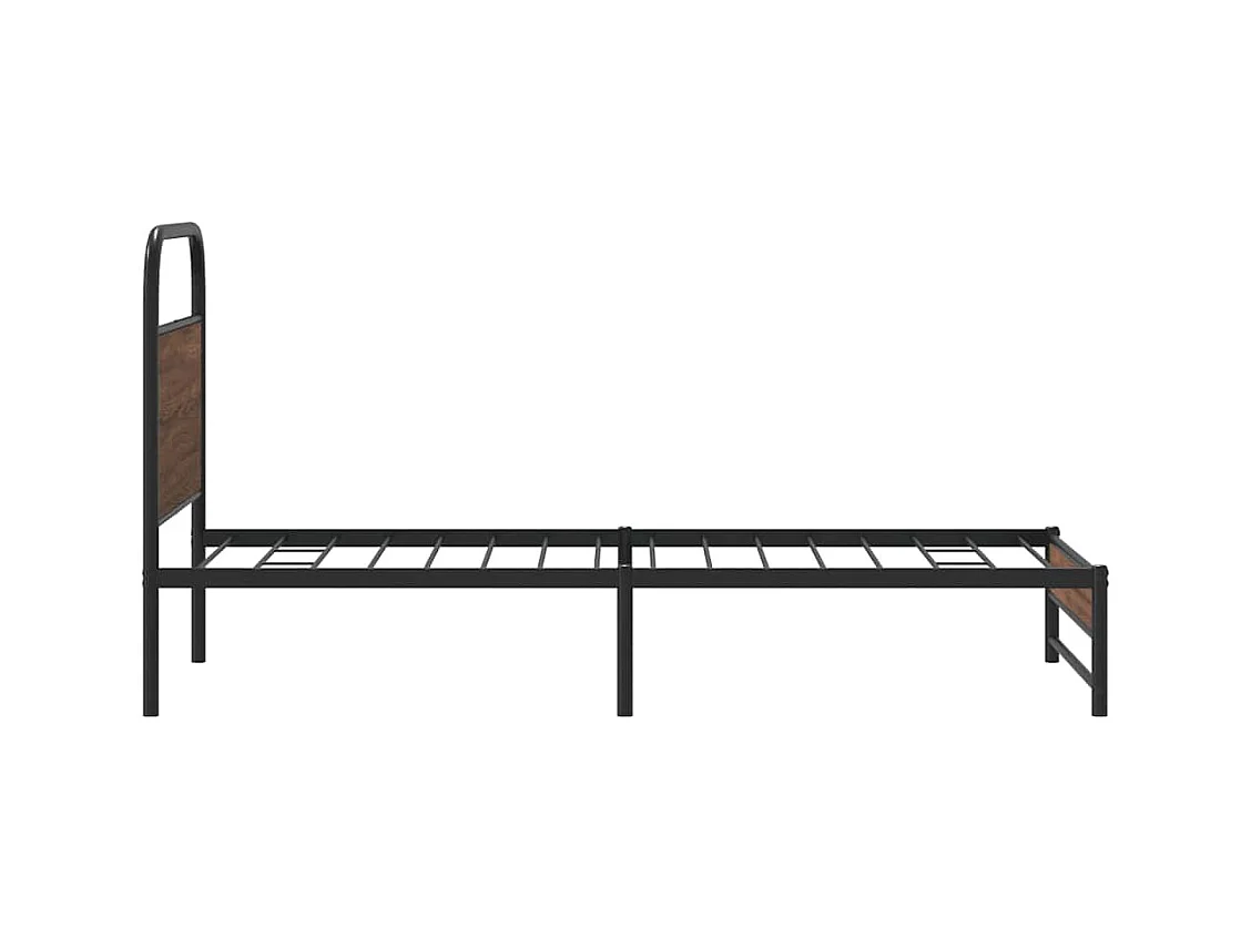 Bettgestell ohne Matratze 100x190 cm Braun Eichen-Optik
