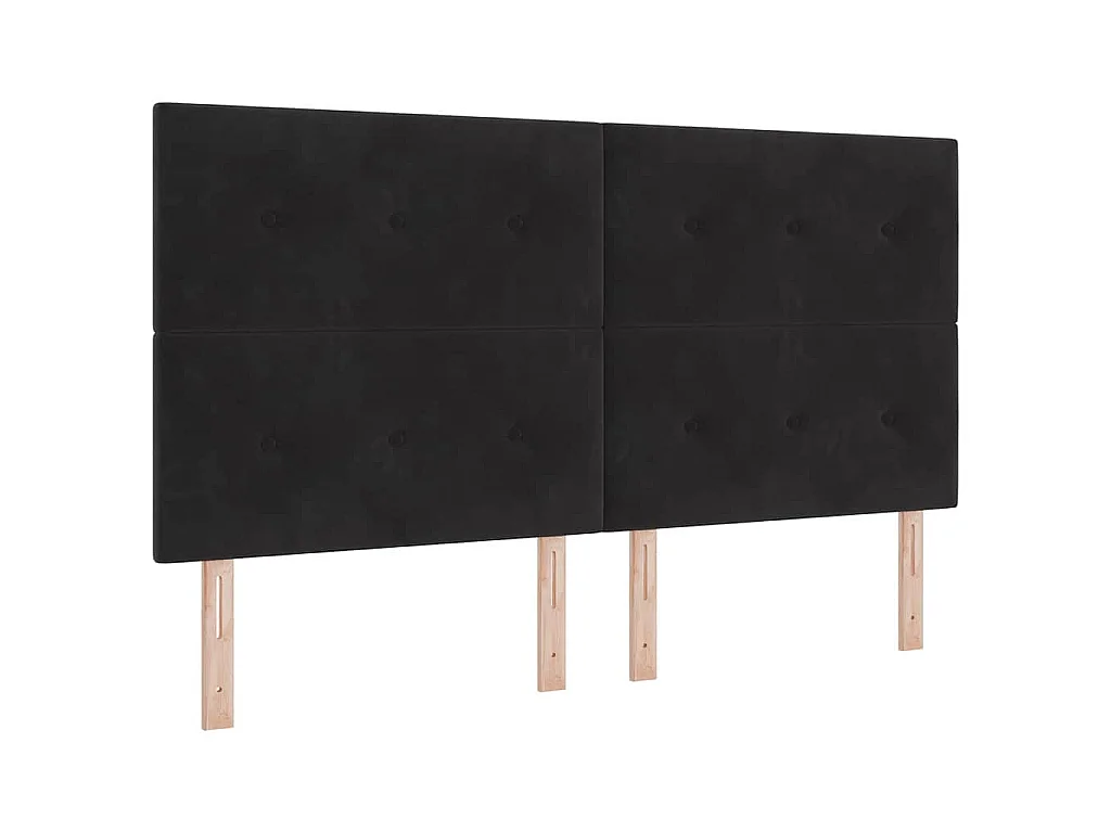 Boxspringbed met hoofdeinde Zwart 180 x 200 cm Fluweel