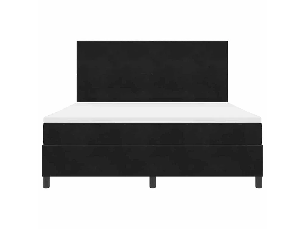 Boxspringbed met hoofdeinde Zwart 180 x 200 cm Fluweel