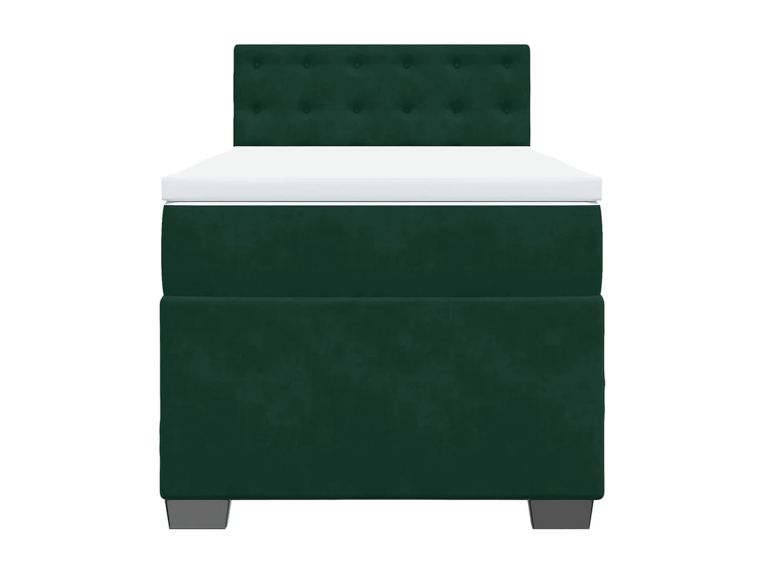 Sommier à lattes de lit avec matelas Vert foncé 90x200 cm