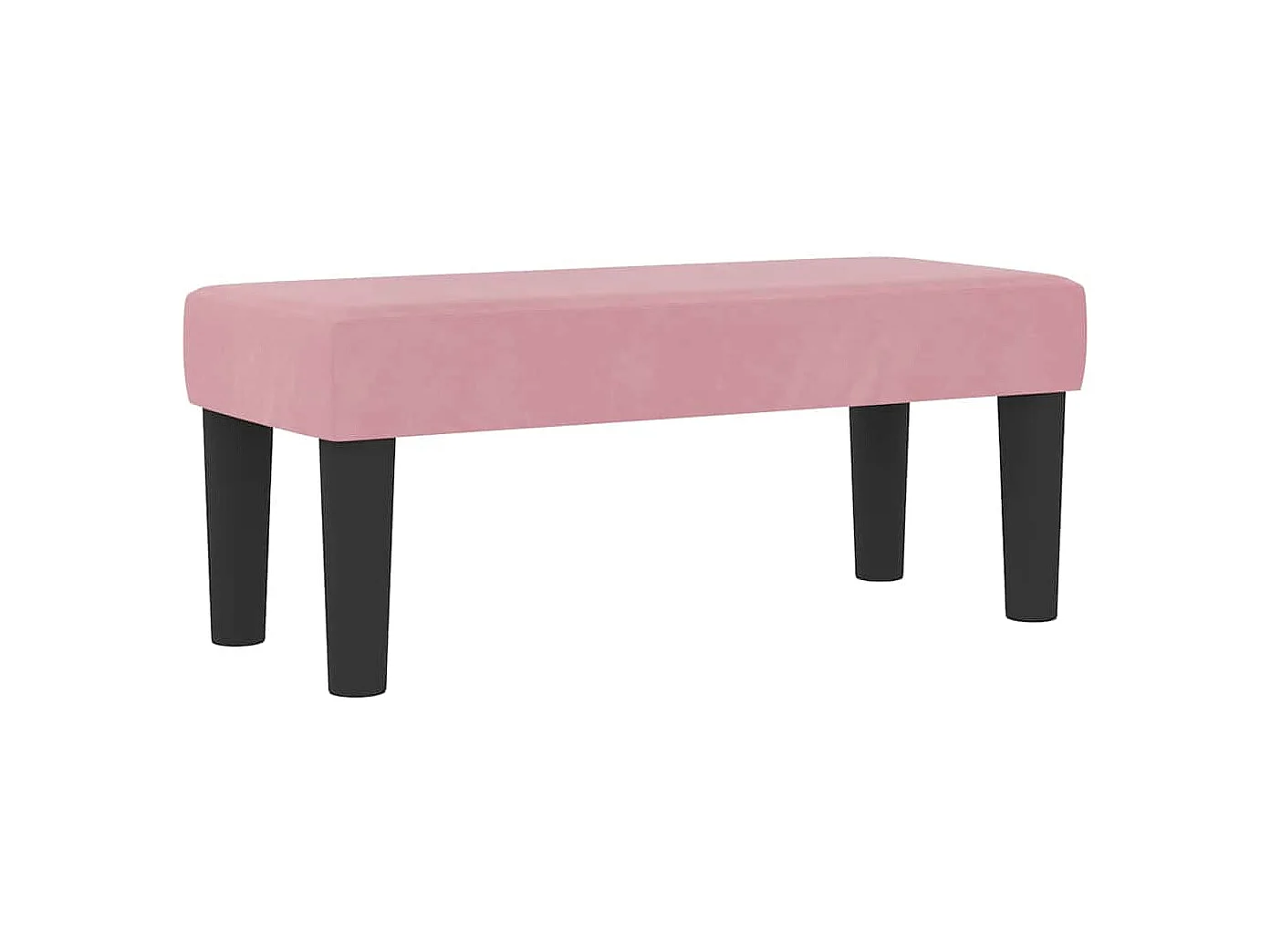 Lit à ressorts avec matelas Rose 90 x 200 cm Velours