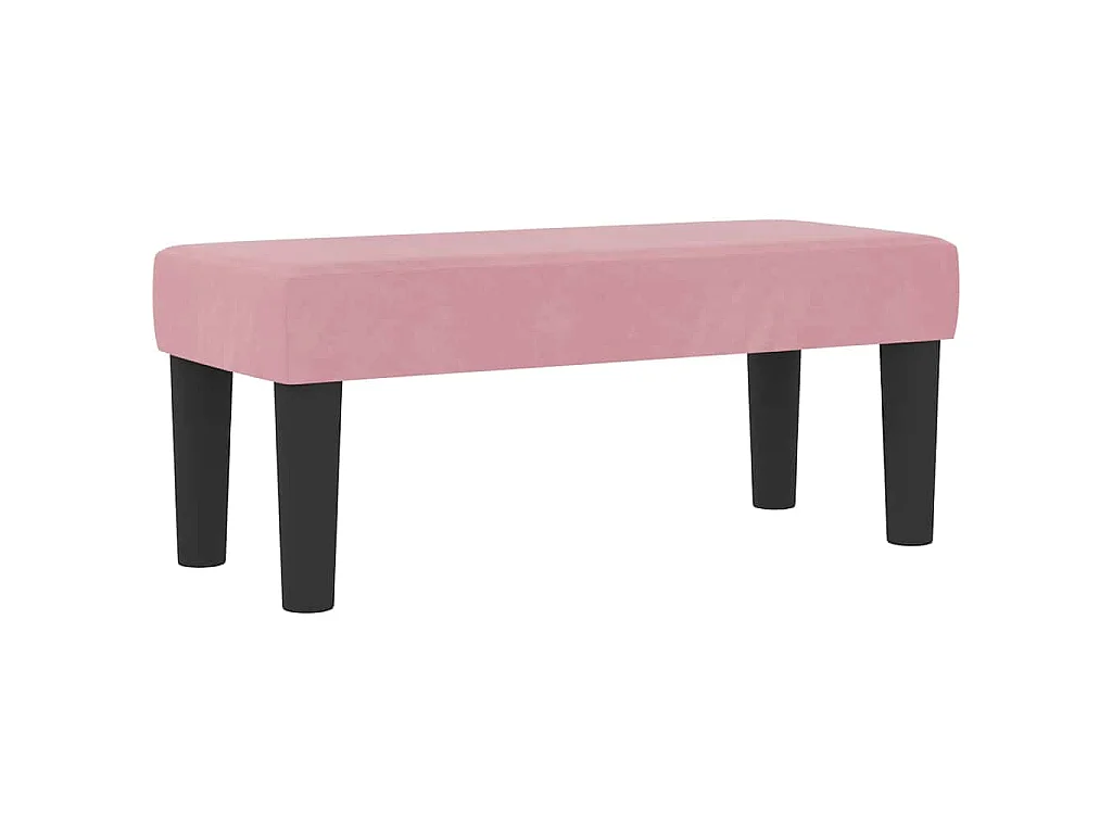 Boxspringbett mit Kopfteil Rosa 200 x 90 cm Samt