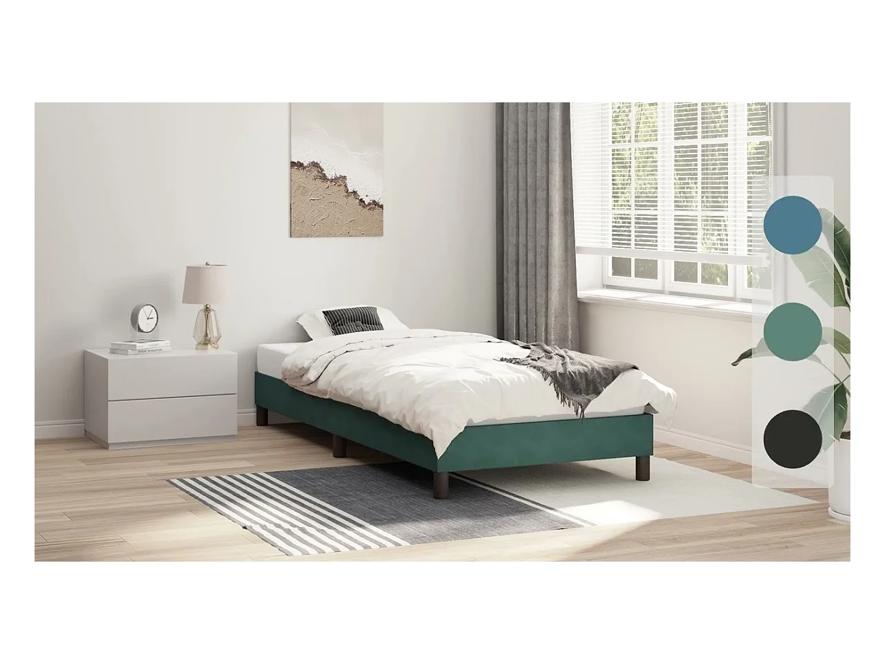 Bettgestell ohne Matratze Rosa 90x210 cm Samt