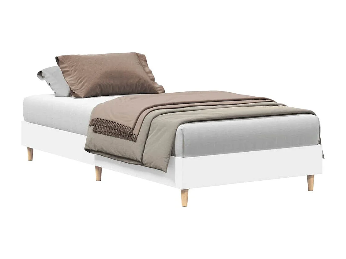 Cadre de lit sans matelas blanc 90x190 cm bois d'ingénierie
