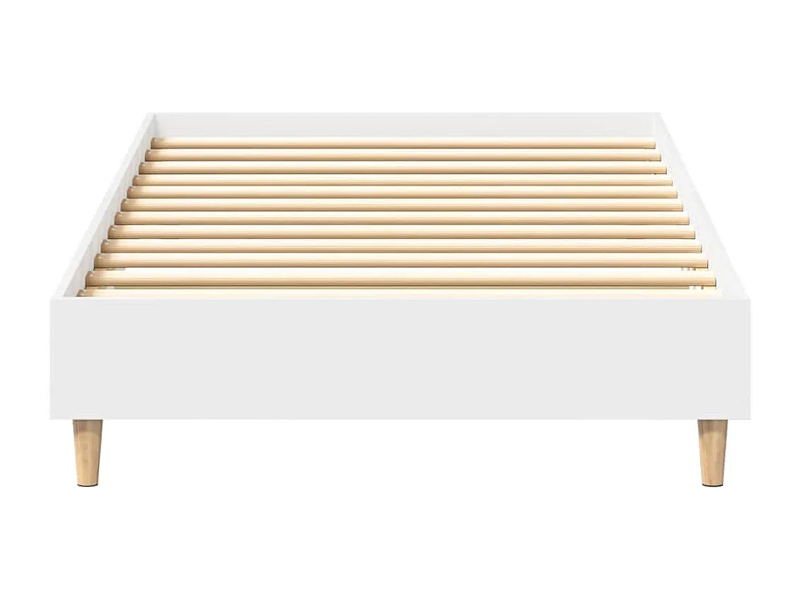 Estructura de cama sin colchón madera blanca 90x190 cm