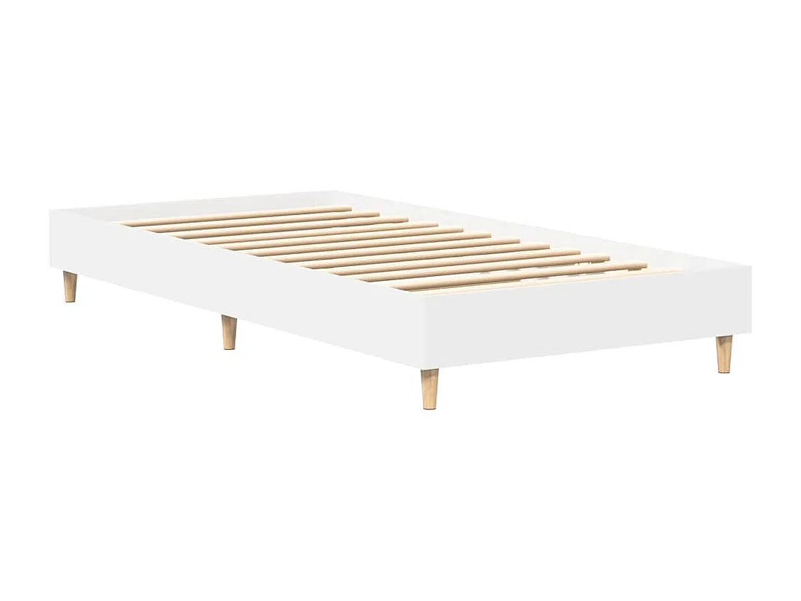 Estructura de cama sin colchón madera blanca 90x190 cm