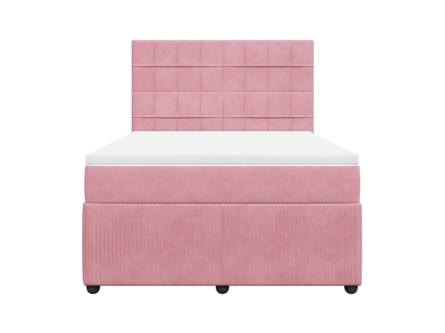 Sommier à lattes de lit avec matelas Rose 140x200 cm Velours