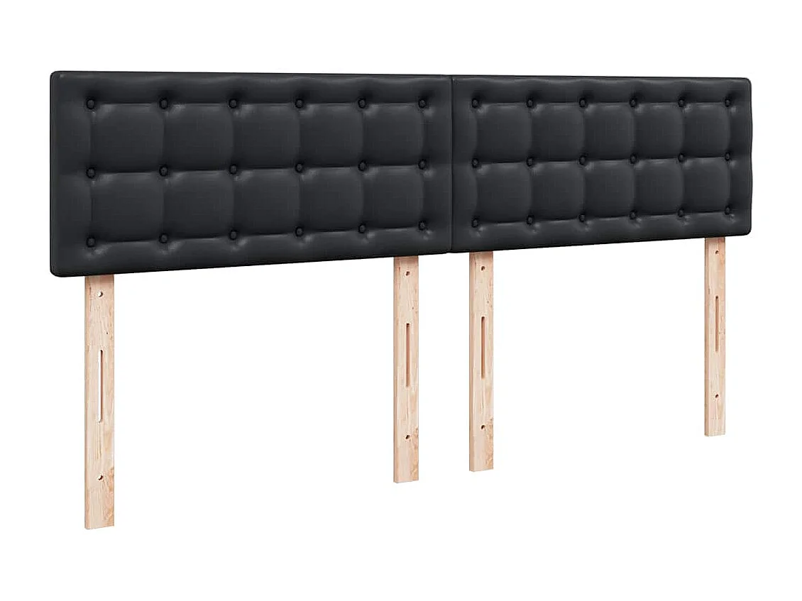 Ottoman bed met matras 160x200cm kunstleer zwart