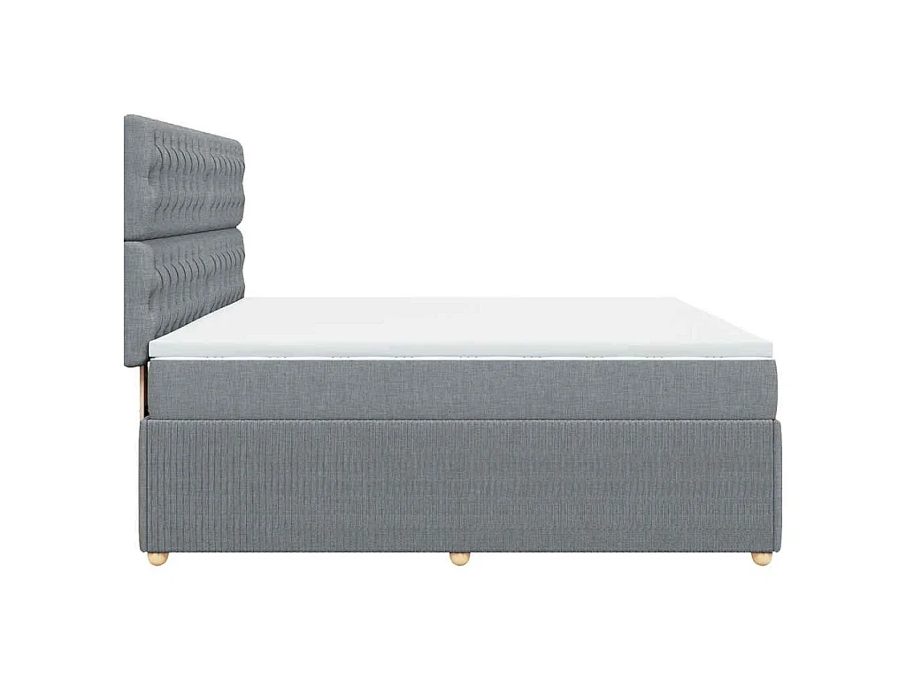 Cama com molas/colchão 180x200 cm tecido cinzento-claro