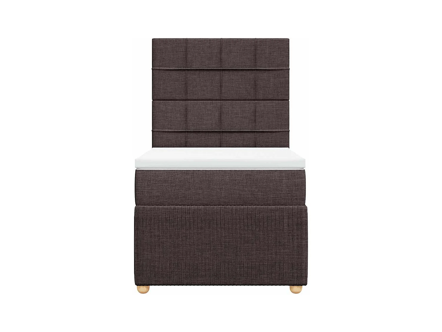 Boxspringbett mit Matratze Dunkelbraun 90x190 cm Stoff